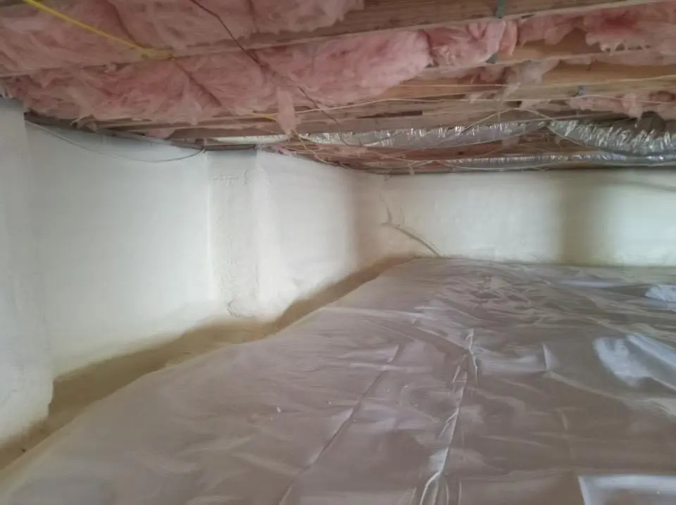 Crawl space encapsulation with closed-cell spray foam for Attic Insulation in Loveland