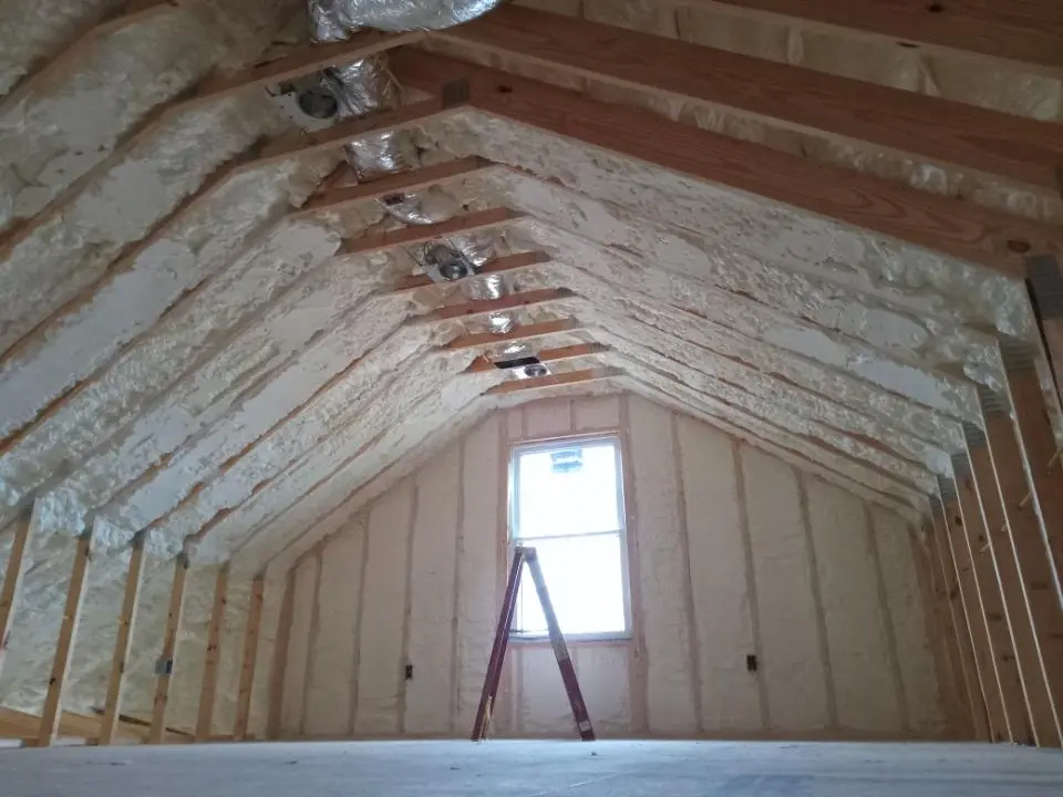 Spray foam roofing application for Crawl Space Insulation project in Loveland